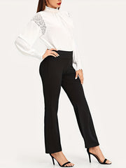  High Rise Flare Leg Pants