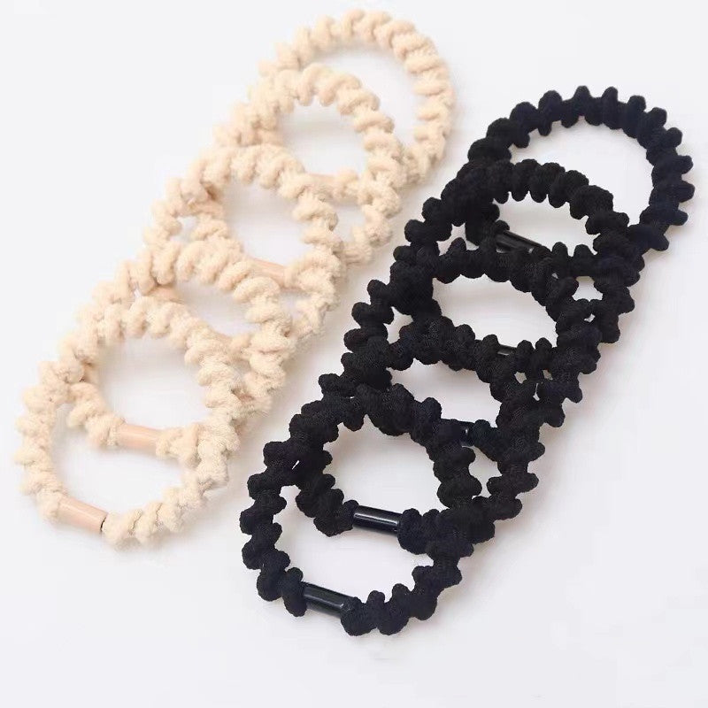 10 Pcs Girls' Elastic Hair Bands For Thick Hair Multicolor