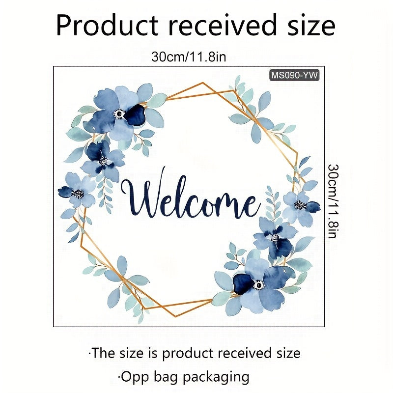 Welcome Sign PVC Wall Sticker Front Door Entrance Decoration Self Adhesive Decal