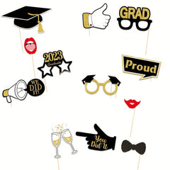 25pcs Selfie Photo Booth Props Graduation Party Decor