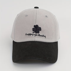 Lucky Clover Embroidery Baseball Cap Unisex Adjustable Sun Hat