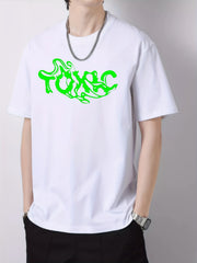Men's Round Neck Short Sleeve Slim Fit T shirt Print Top