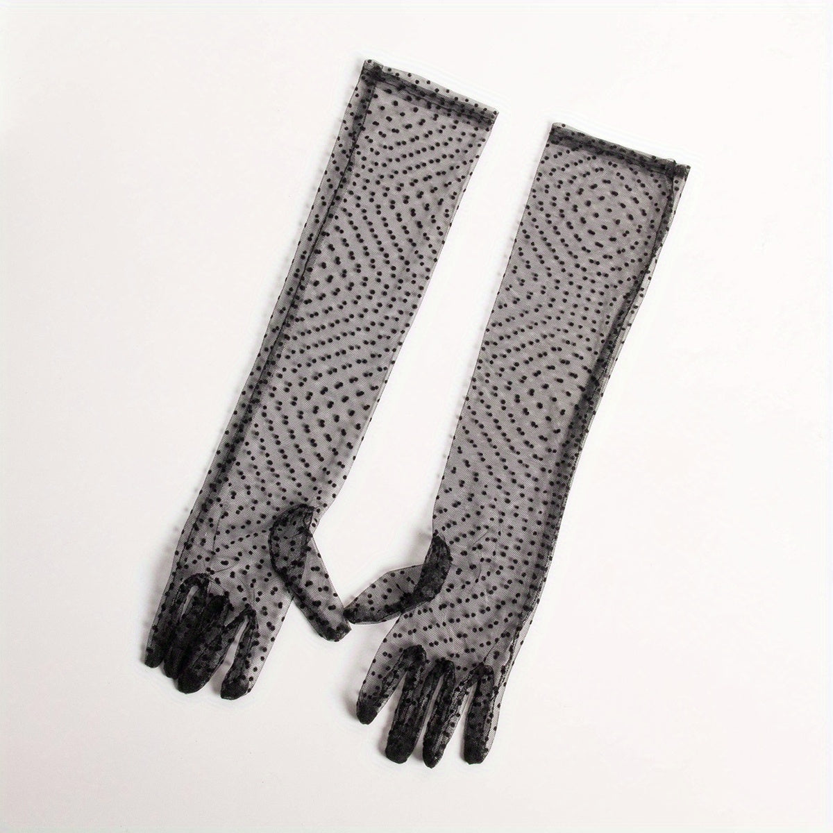 Polka Dot Long Gloves Sunscreen Decoration Gloves Women