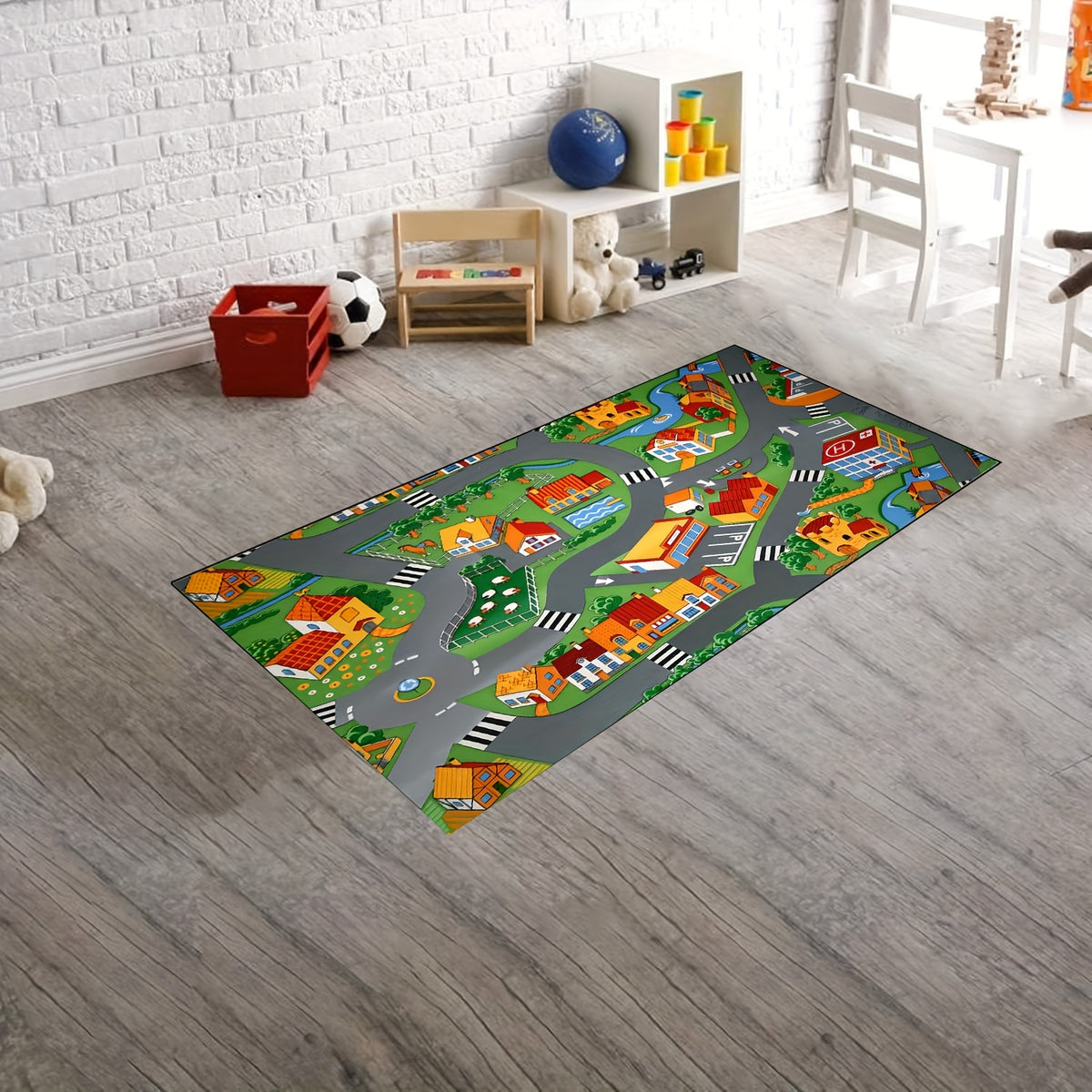 Educational Car Rugs For Kids: Road & Traffic Carpet Play Rug