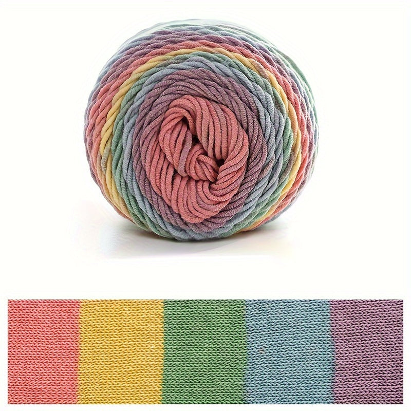 5 Strand Rainbow Yarn for Knitting & Crocheting DIY Projects