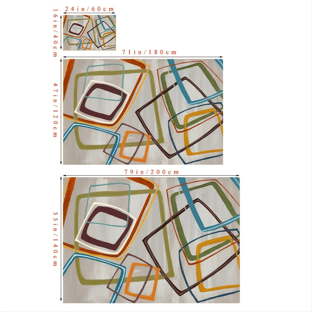 Nordic Rug Light Style Geometric Minimalist Floor Mat