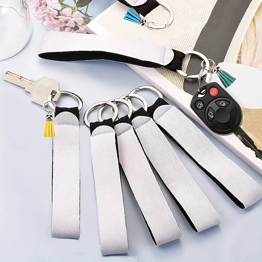 20 Pcs Blank Diving Material Keychain Wristband for DIY