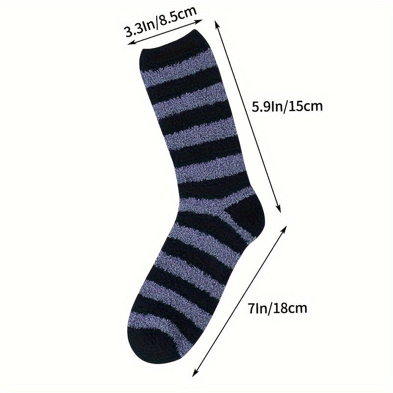 5 Pairs Men's Fluffy Winter Thermal Cozy Sleep Socks
