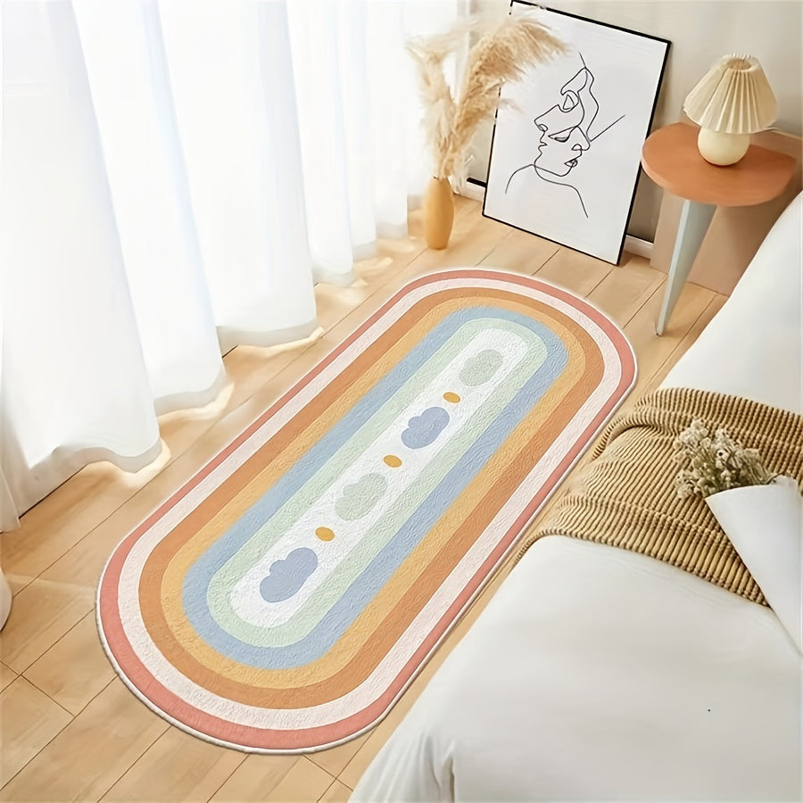 Warm Area Rug Hand Washable Floor Mat Fluffy Decorative Carpet