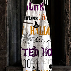  Halloween Jumpsuit Women's Graphic Tie Shoulder Loose