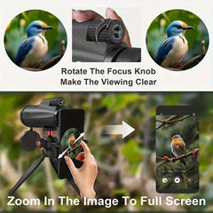 10x50 Monocular Telescope - High Definition Optics - Manual Focus
