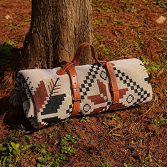 Retro Camping Blanket Sofa Car Blanket Picnic Mat