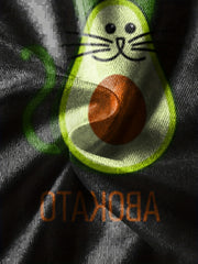 Avocado Cat Pattern Sweatshirt For Kids Long Sleeve Pullover