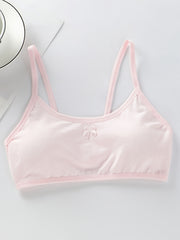 4pcs Small Kitted Vest For Junior High School Students Big Boy Girls Underwear