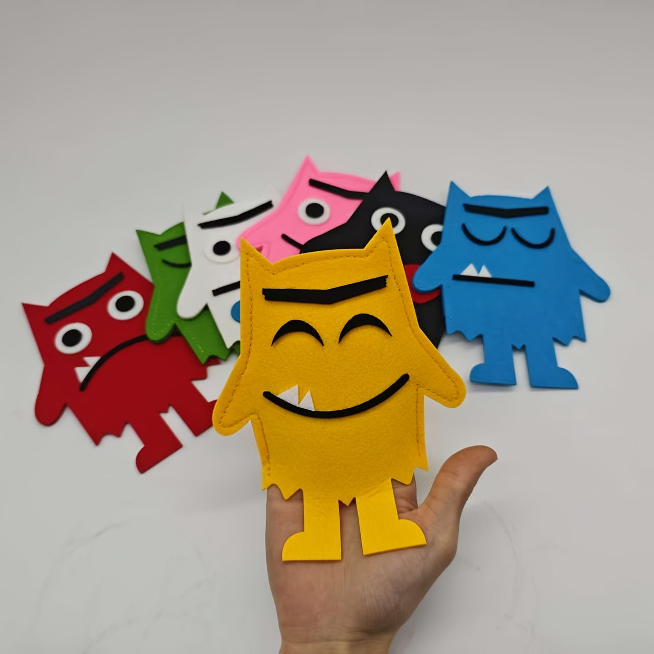 Anxiety Monster Hand Puppet Book Emotional Recognition Toys