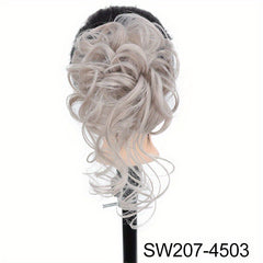 Synthetic Curly Hairpiece Hair Claw Wig Bun Hair Claw Chignon Shark Cla