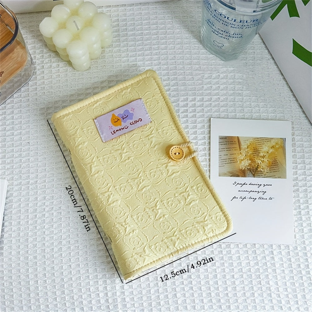 Portable 6 Ring Binder Notebook A5 A6 Cream Cloth Fabric Agenda Planner