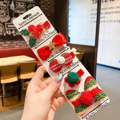 10pcs Christmas Hair Clip Decorative Hair Accessories for Girls