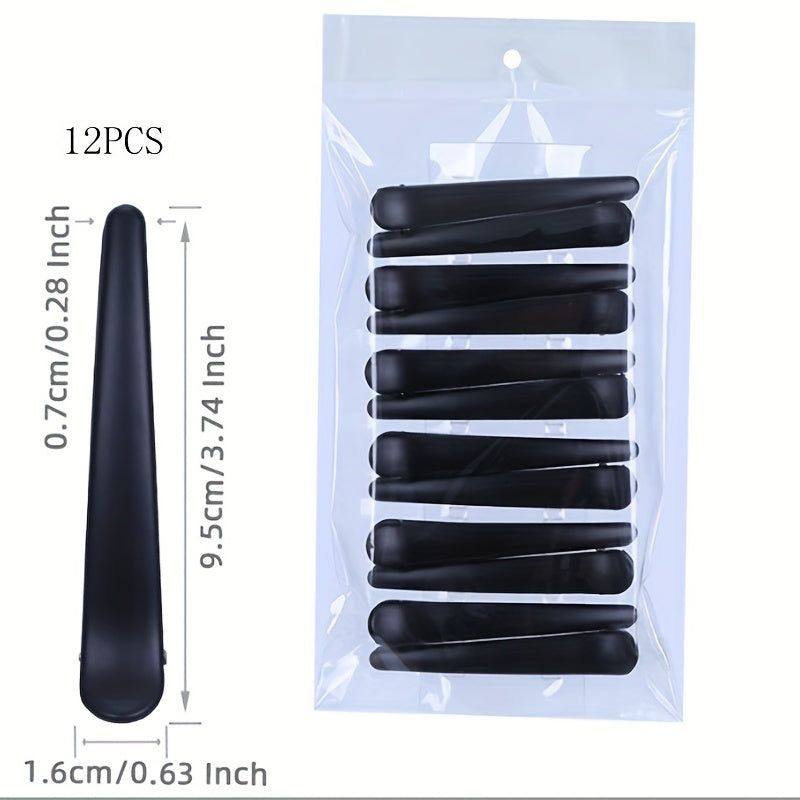 12pcs Plastic Hair Clips Non Slip Hair Accessory