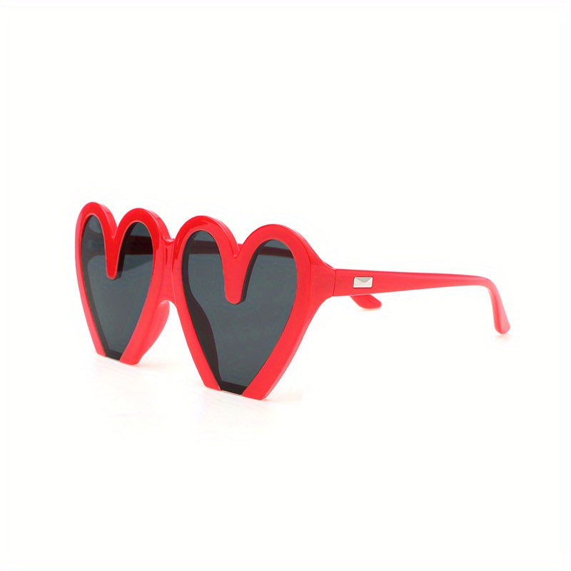 Y2K Large Heart Sunglasses Love Peach Party Club Glasses
