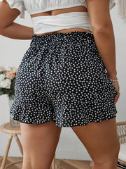  Ditsy Print High Rise Layered Shorts