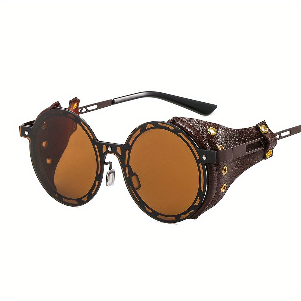 Men's Punk Style Round Frame Sunglasses