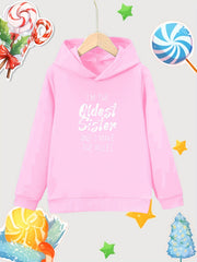 Oldest Sister Rules Hooded Sweatshirt for Girls