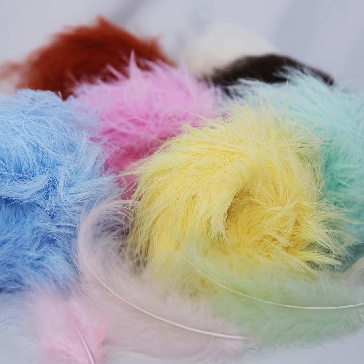 Mink Hair Beanie Hand-knitted Double Strand Hair Roll