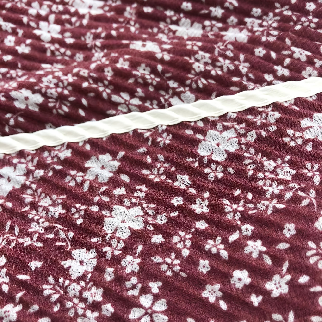 Vintage Flower Print Finale Scarf Double sided Thickened Shawl Scarves
