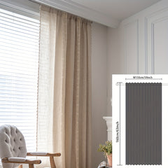 Polyester Linen Curtains with Hollow Stitching American Style Kitchen Curtains