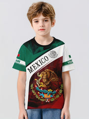 MEXICO Boys Creative T-shirt Summer Kids Outgoing Clothes