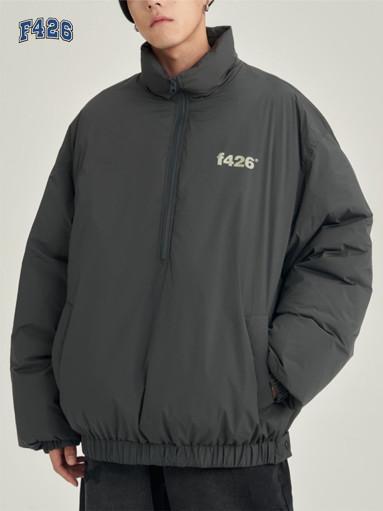Men's Casual Softshell Jacket Stand Collar Pullover Coat for Fall Winter