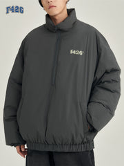 Men's Casual Softshell Jacket Stand Collar Pullover Coat for Fall Winter