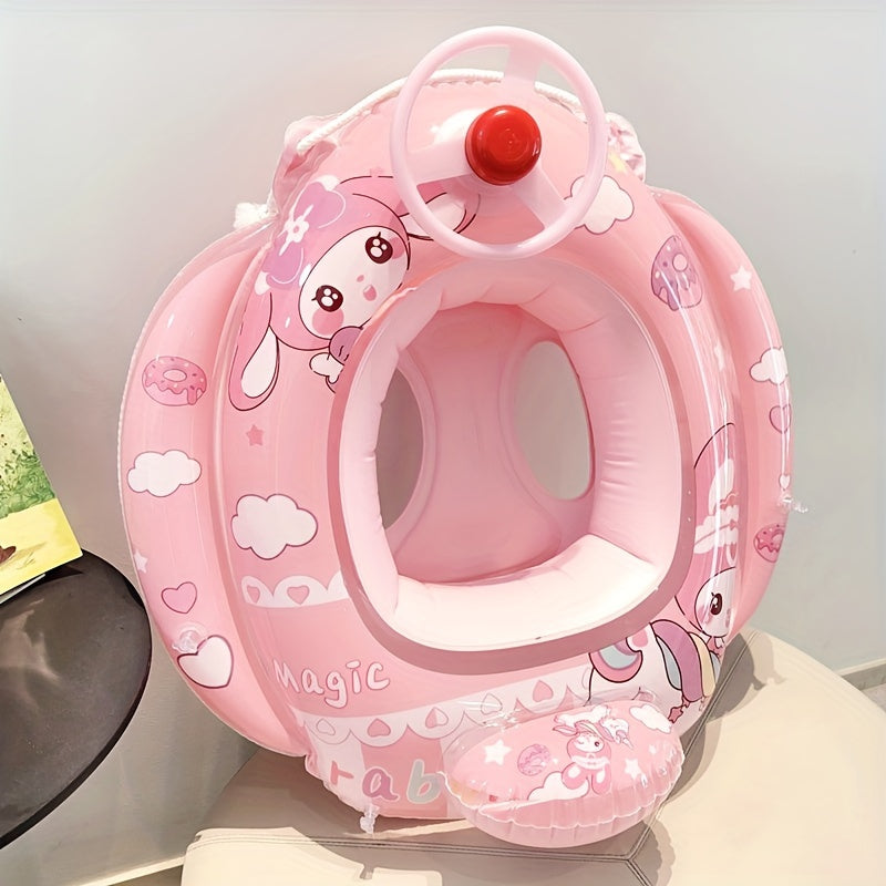 Bunny Pattern Steering Wheel Swimming Ring Pool Toy