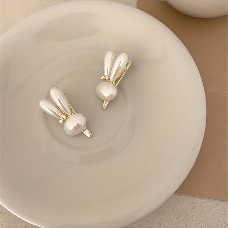 Bunny Faux Pearl Hairpin Side Hairpin Bangs Hairpin Hair Accessories