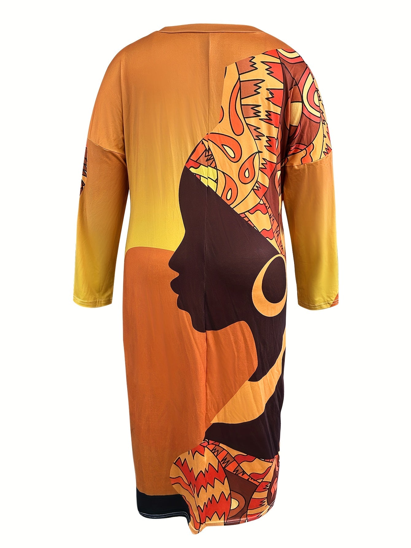  Casual Dress Women's Plus Cartoon Print Maxi Dress