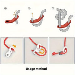 6pcs Aluminium Alloy Tent Wind Rope Buckles for Camping