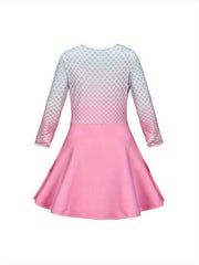 Girls Long Sleeve Cheerleading Dress Set For Sports Performance
