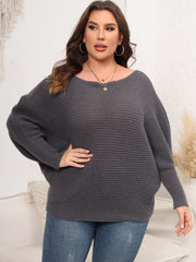  Casual Sweater Women's Solid Bat Sleeve Jumper