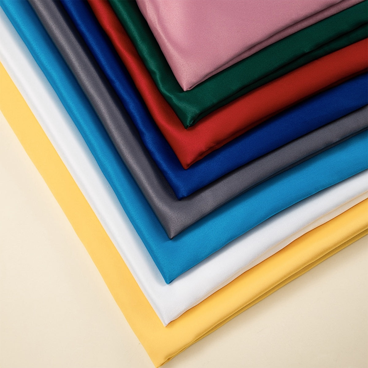 8pcs Multicolor Silk Fabric Pre Cut Squares For Quilting