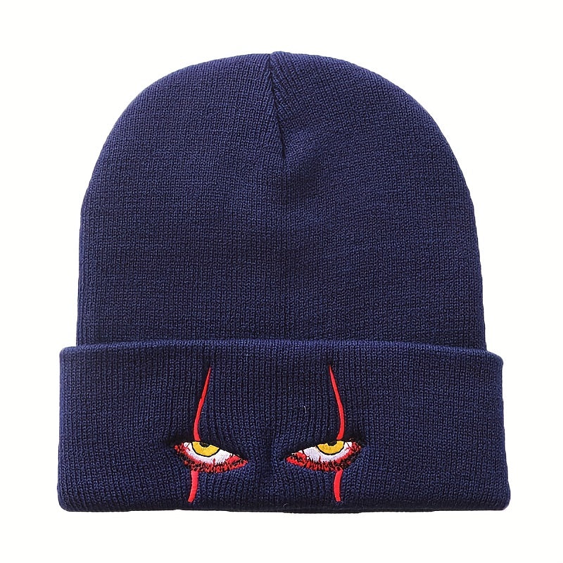 Scary Eyes Knitted Beanie Cap Anime Skull Caps Warm Knit