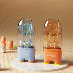 4pcs Infant & Toddler Toothbrush Set Soft Silicone Oral & Tongue Cleaners