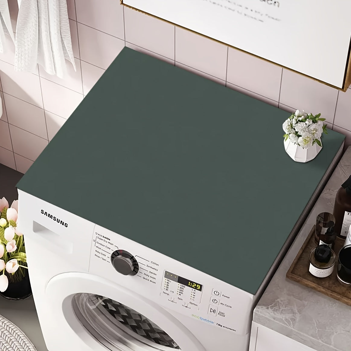 Diatomaceous Washer/Dryer Cover - Quick Drying Protector Mat 50x59cm