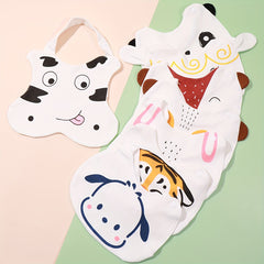 Animal Pattern Baby Bibs Infant Fabric Cloth Bib Newborn Feeding Bib