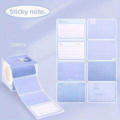 Lined Sticky Notes - 256 Sheets, Portable, Office, Student, Home