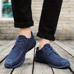 Men's Canvas Sneakers Lace-up Walking Shoes