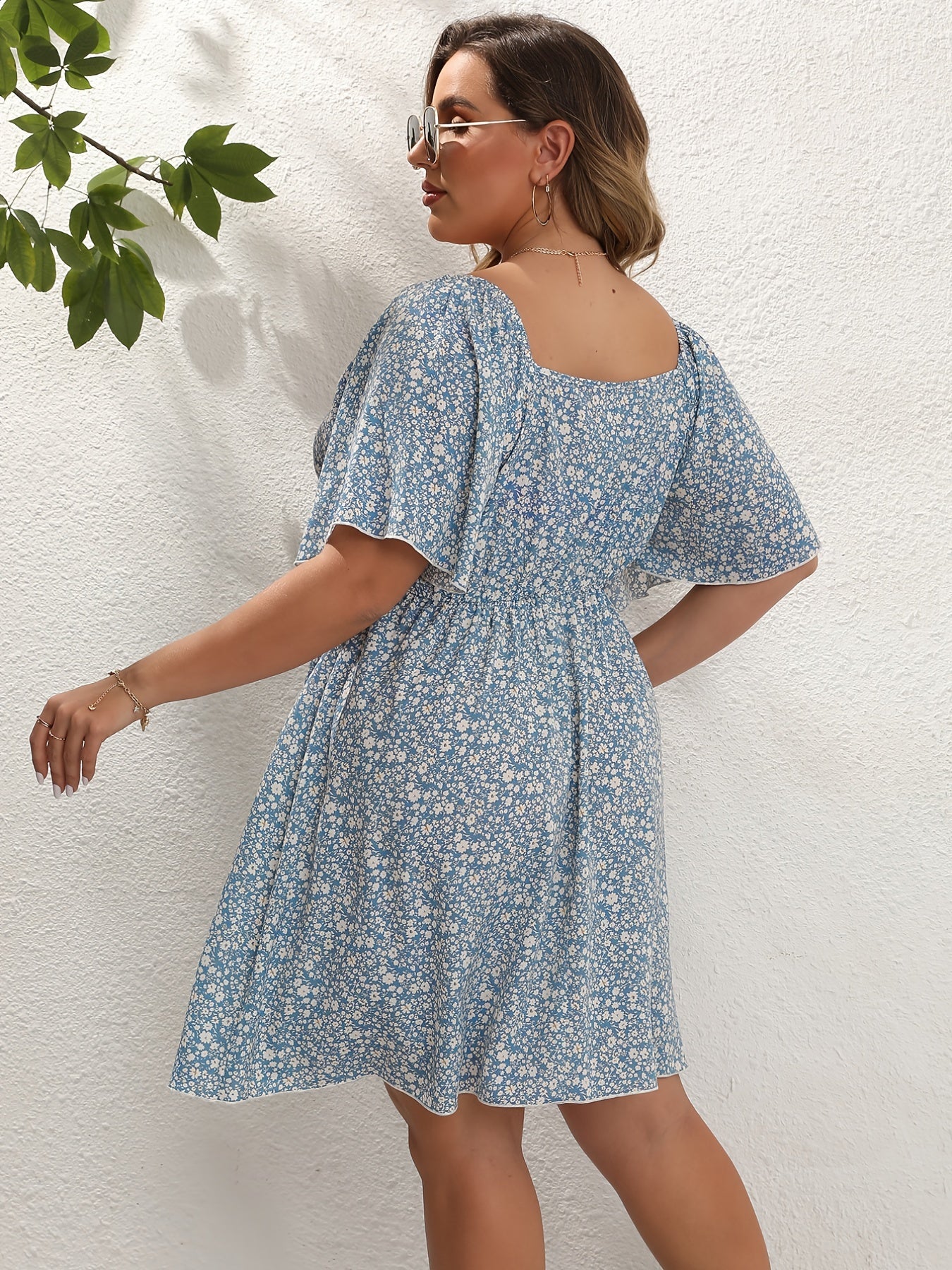 Women's Vintage Floral Print Maxi Dress
