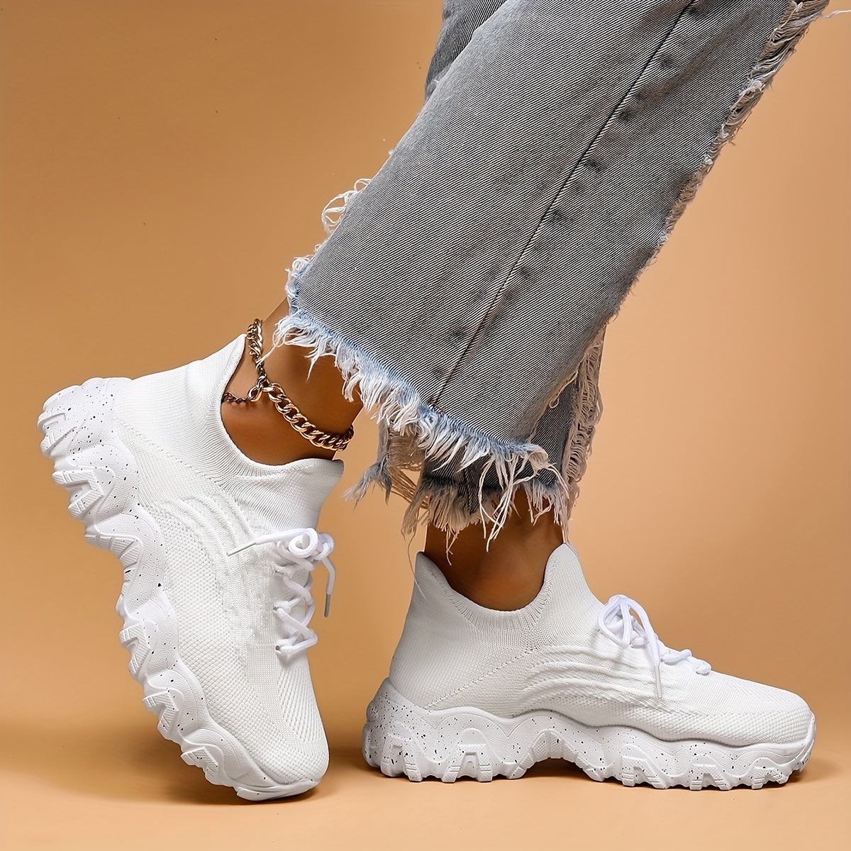 Women's Mesh Breathable Chunky Sneakers Lightweight Sport Shoes
