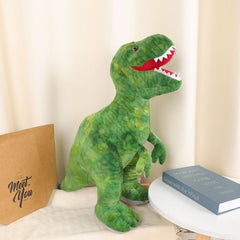 30cm Green T Rex Plush Toy & Figurine - Realistic Teeth - Perfect Gift