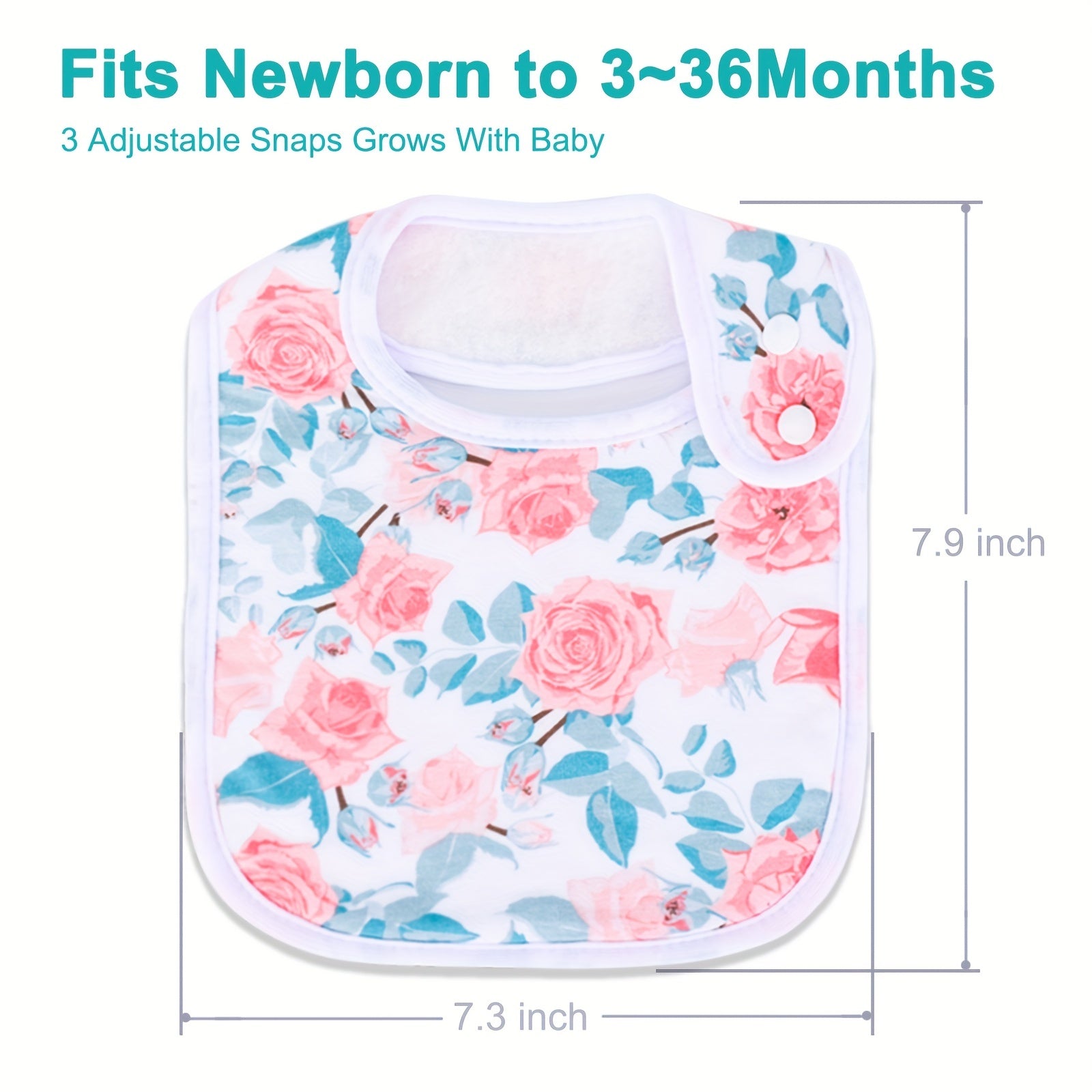 4 Pcs Baby Bandana Drool Bibs Set 100% Organic Cotton for Girls Newborn